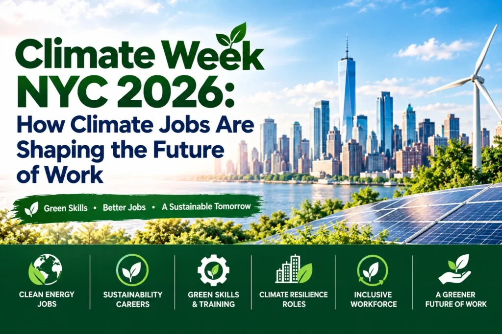Climate Week NYC 2026: How Climate Jobs Are Shaping the Future of Work