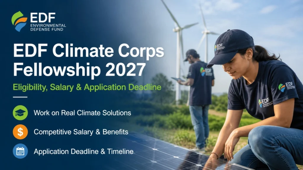 EDF Climate Corps Fellowship 2027: Eligibility, Salary & Application Deadline